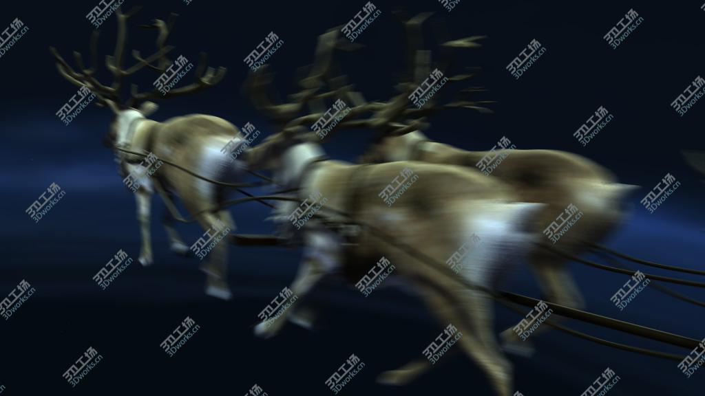 images/goods_img/20210113/Santa Sleigh Santa Deers Cristmas RIGGED Reindeers Animated/4.jpg